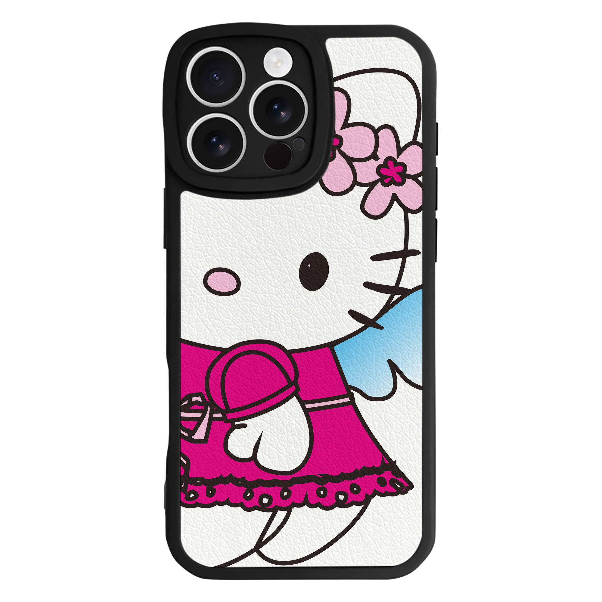 （画像用） Hello Kitty ハローキティ 【iPhone 16シリーズ対応】シリコンスマホケース（レザー調） 材質：シリコン